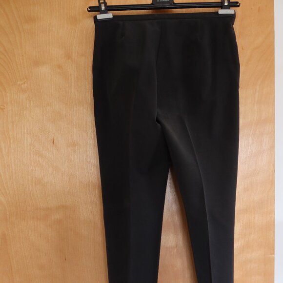 CHAIKEN classic black dress pants size 4 front pockets flat front - Picture 3 of 16